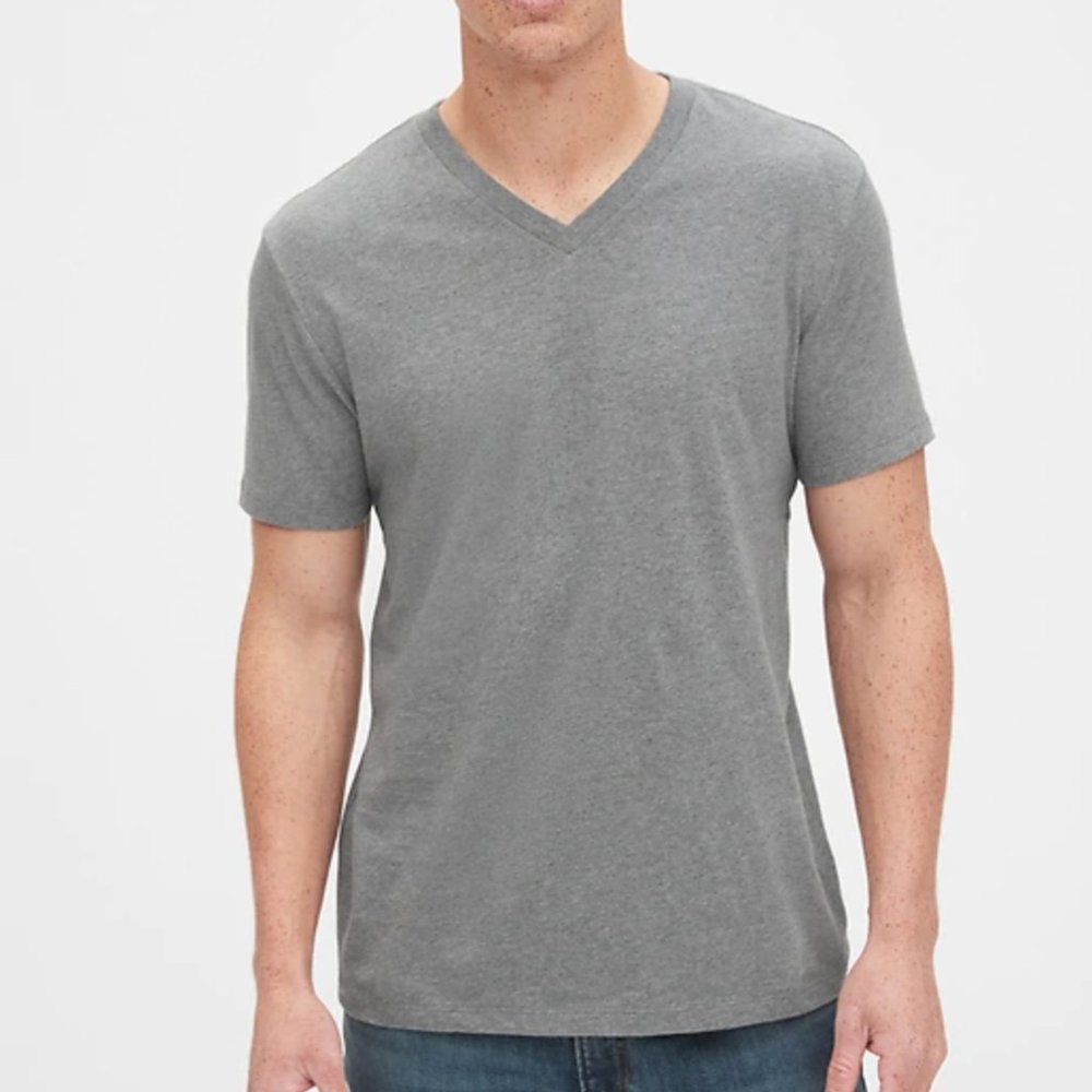 GAP Pack of Two Cotton Stretch V-Neck Tees M